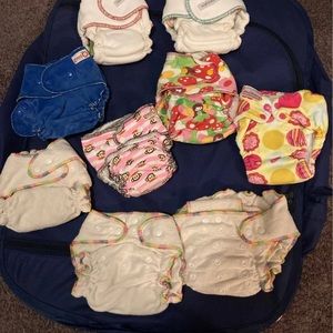 9 one size fitted cloth diapers